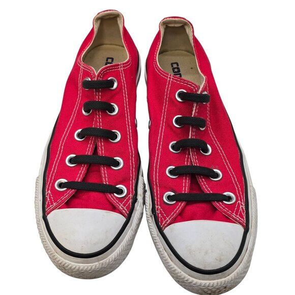 Converse Red Low-Top Canvas Sneakers Size 6 Classic Casual Shoes - Picture 1 of 10